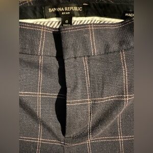 Women’s Banana Republic Ryan Pant, Navy Plaid Trousers